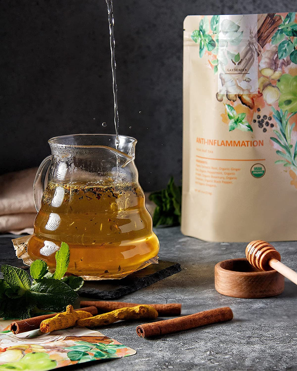 Anti - Inflammatory Tea, Turmeric Ginger Herbal Blend | Organic & Kosher - Prostatewellstore.com