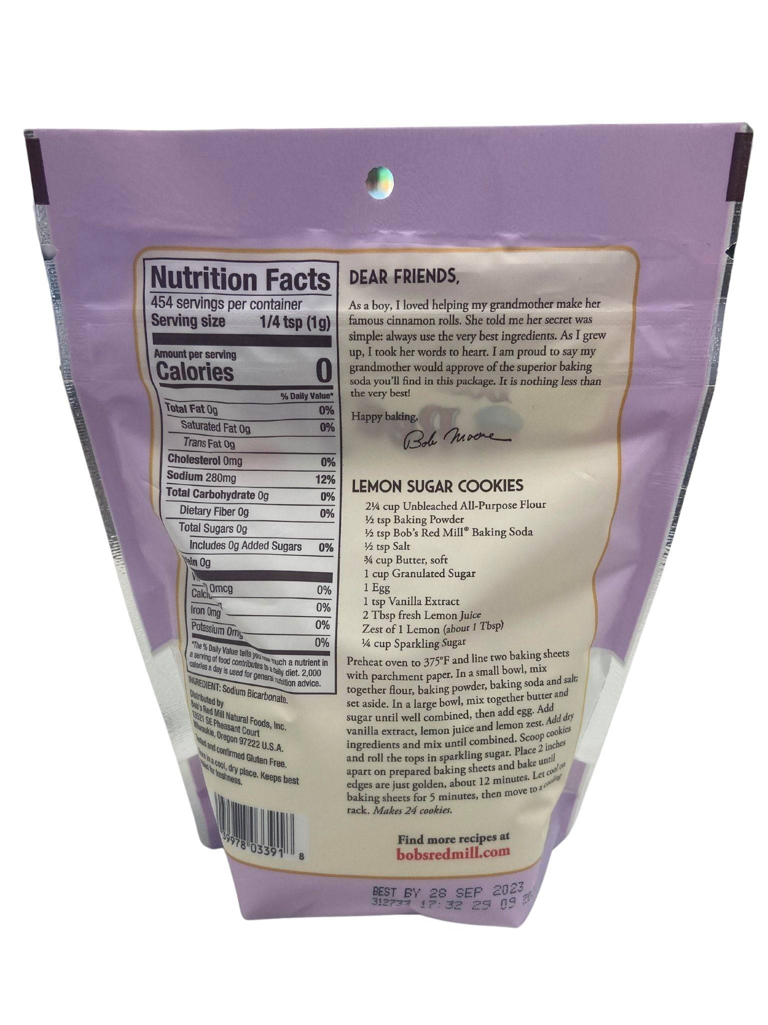 Baking Soda, Gluten - Free, Bob's Red Mill - Prostatewellstore.com