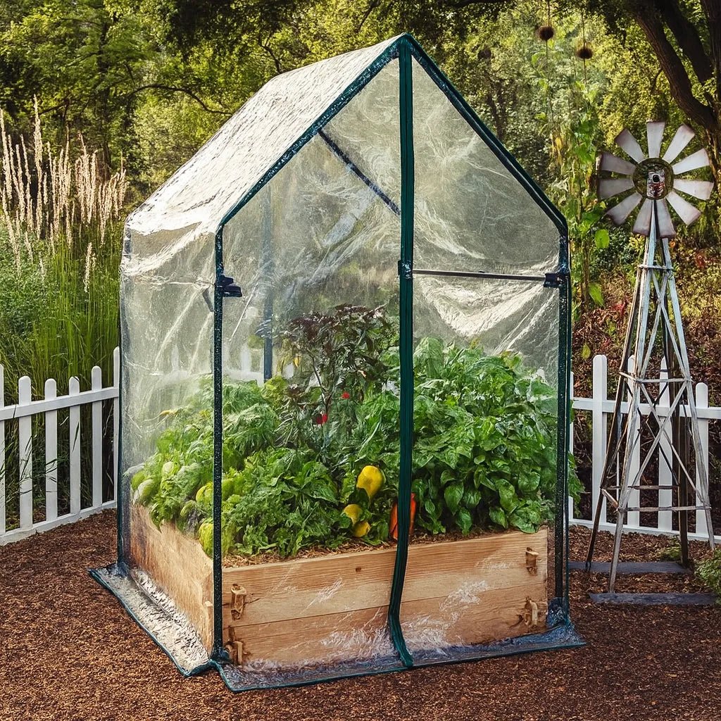 Cedar Raised Garden Bed with Greenhouse Cover - Prostatewellstore.com