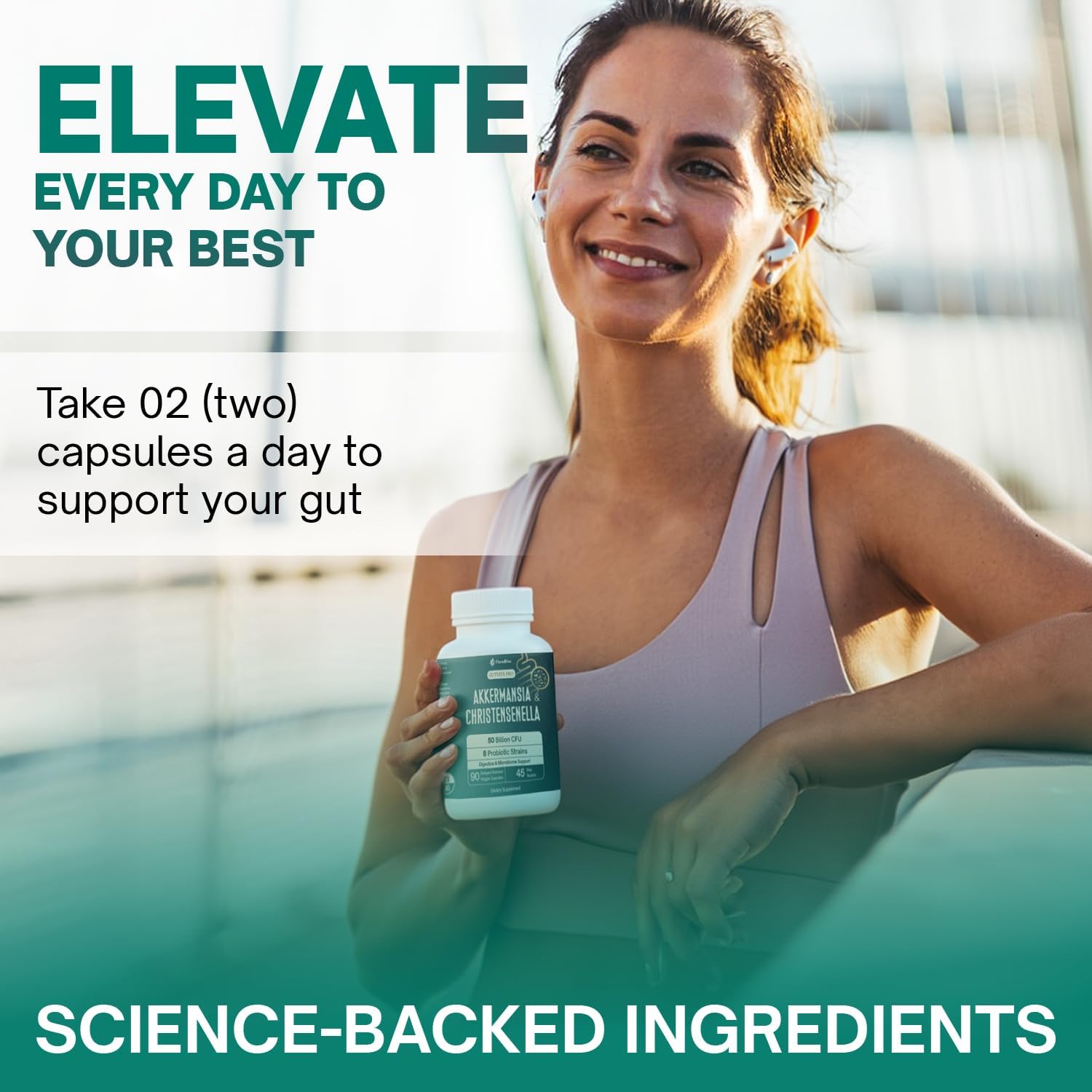 Christensenella Minuta and Akkermansia, Bifidobacterium longum, 8 Probiotic Strains, 50 Billion CFU with Cranberry Extract, Gut Health & Immune Support - Prostatewellstore.com