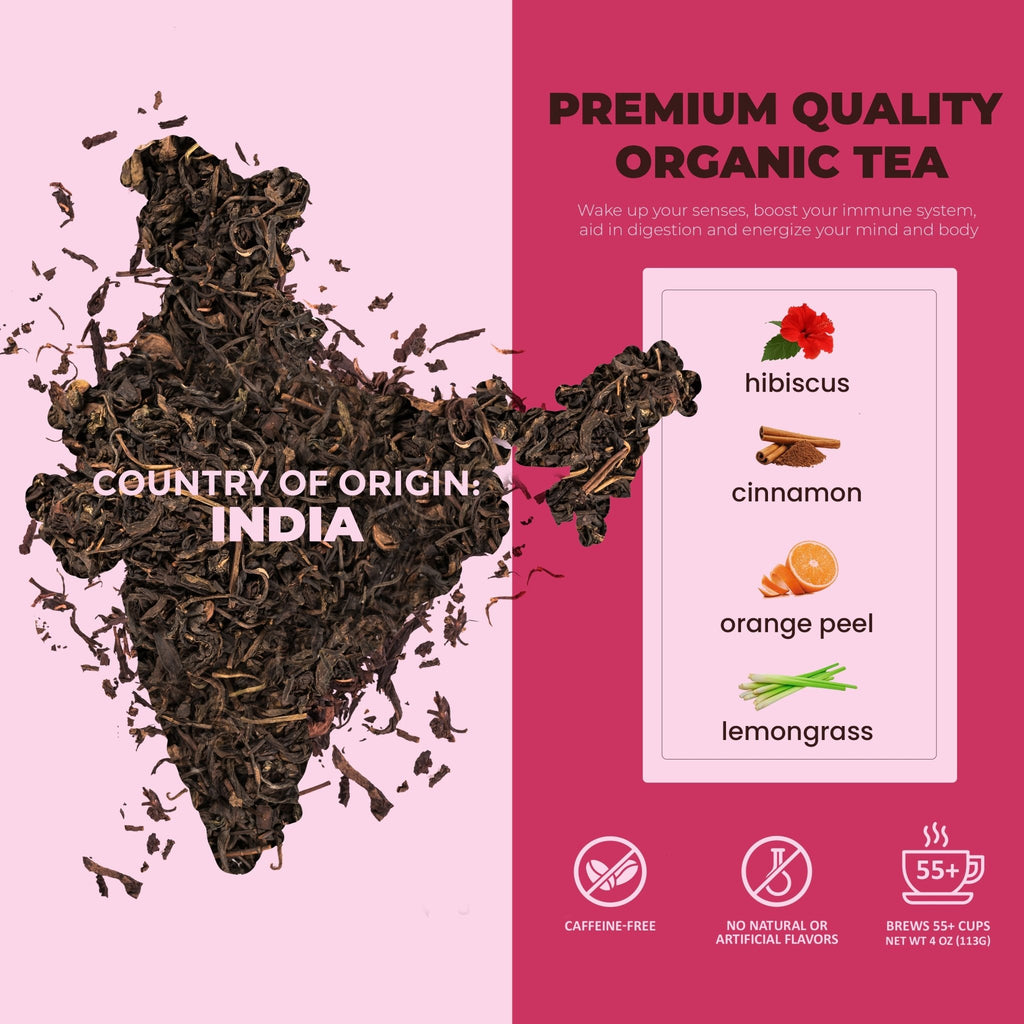 Cinnamon Hibiscus Tea, Antioxidant - Rich Herbal Blend | Organic - Prostatewellstore.com