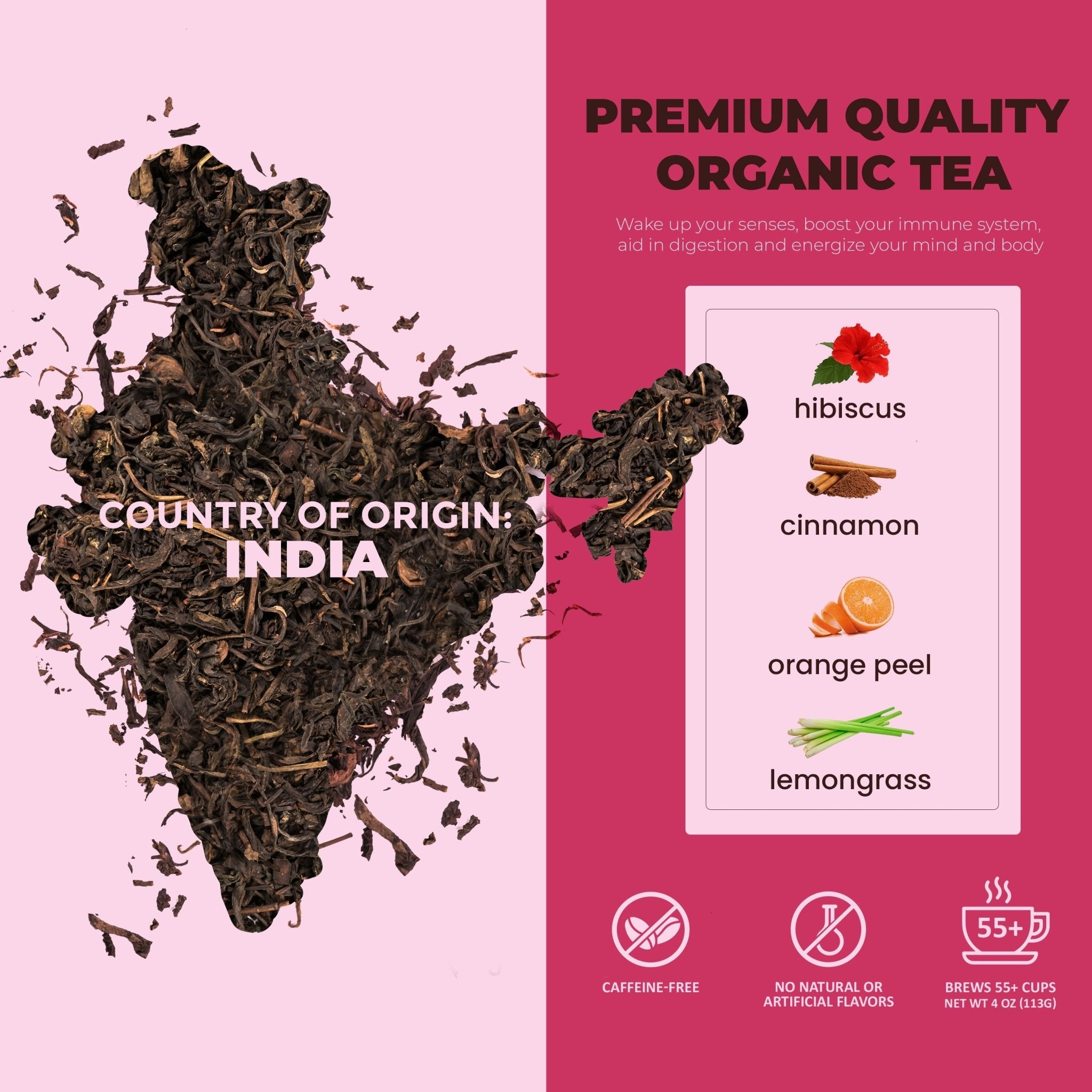 Cinnamon Hibiscus Tea, Antioxidant - Rich Herbal Blend | Organic - Prostatewellstore.com