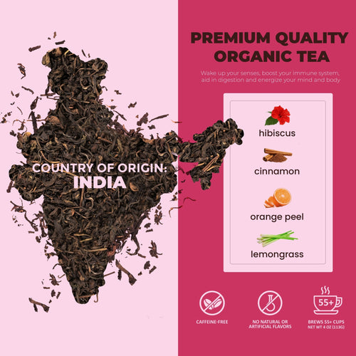 Cinnamon Hibiscus Tea, Antioxidant - Rich Herbal Blend | Organic - Prostatewellstore.com