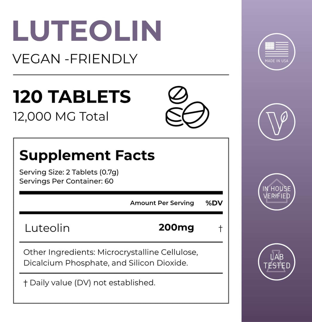 Luteolin Tablets - Prostatewellstore.com