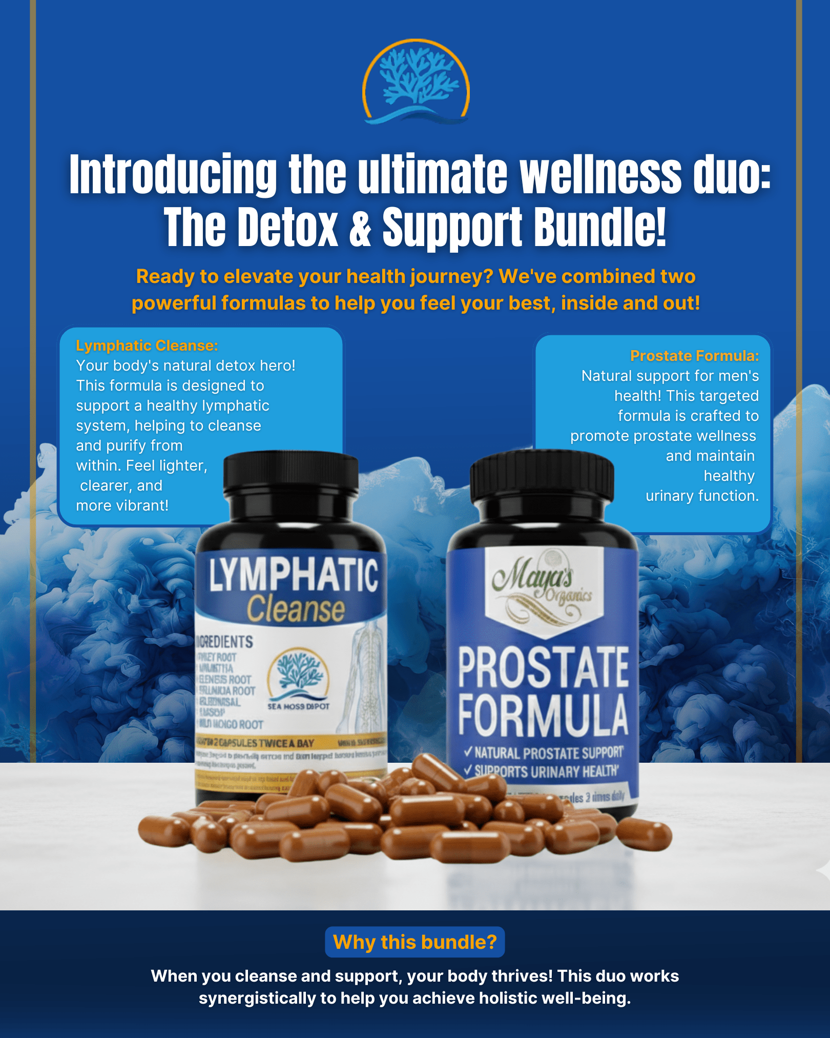 Men’s Total Flow Bundle™ - Lymphatic Cleanse + Prostate & Urinary Support Formula - Prostatewellstore.com
