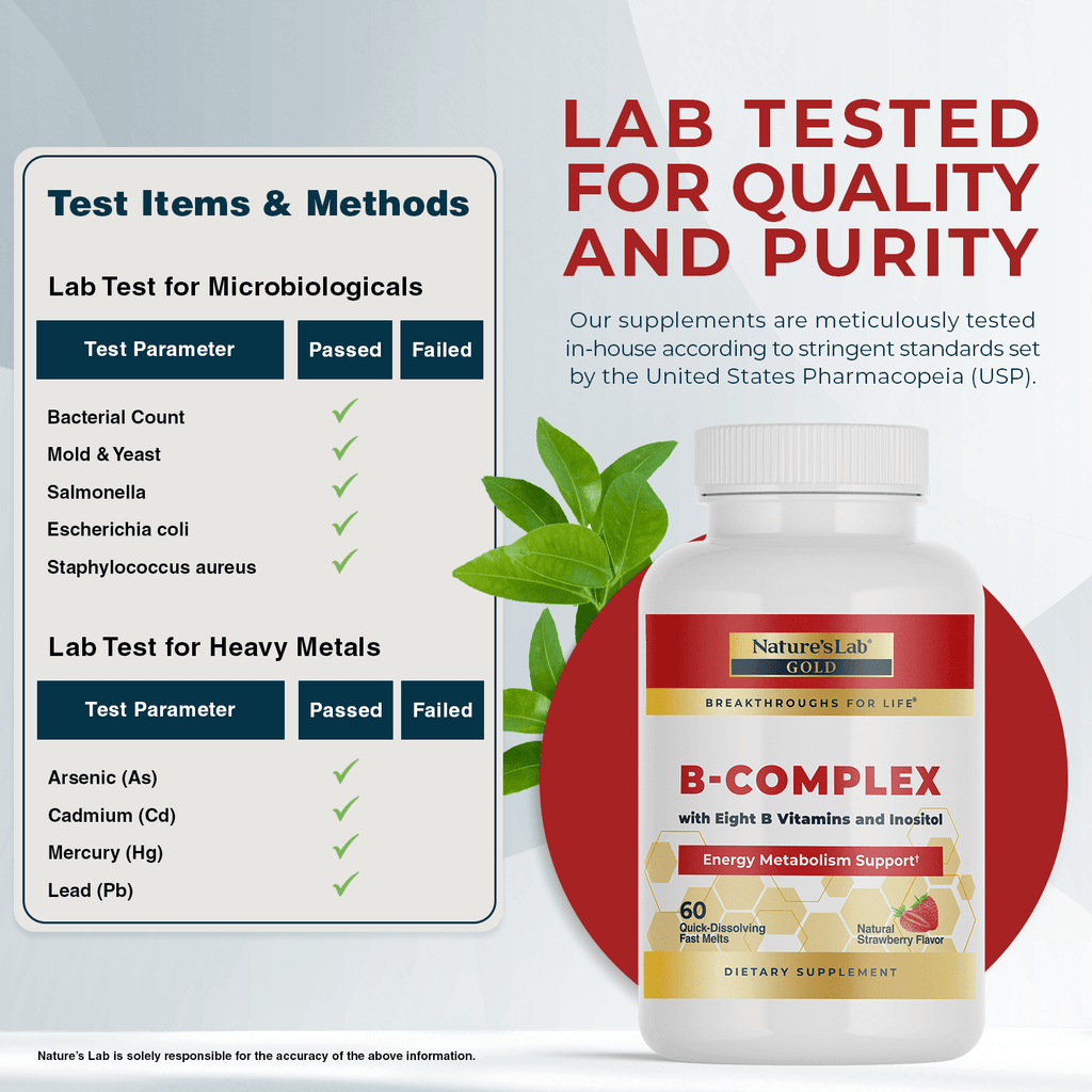 Nature's Lab Gold B - Complex - 60 Fast Melts - Prostatewellstore.com