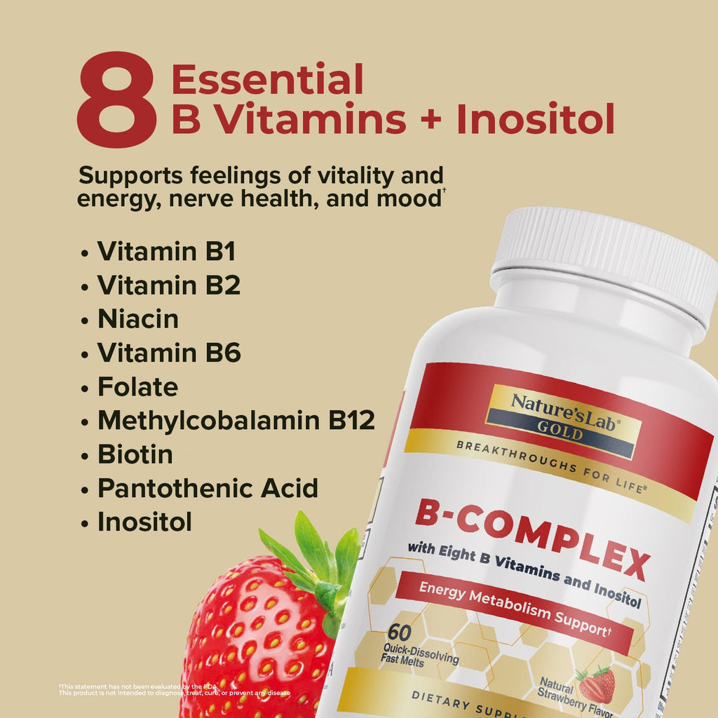 Nature's Lab Gold B - Complex - 60 Fast Melts - Prostatewellstore.com