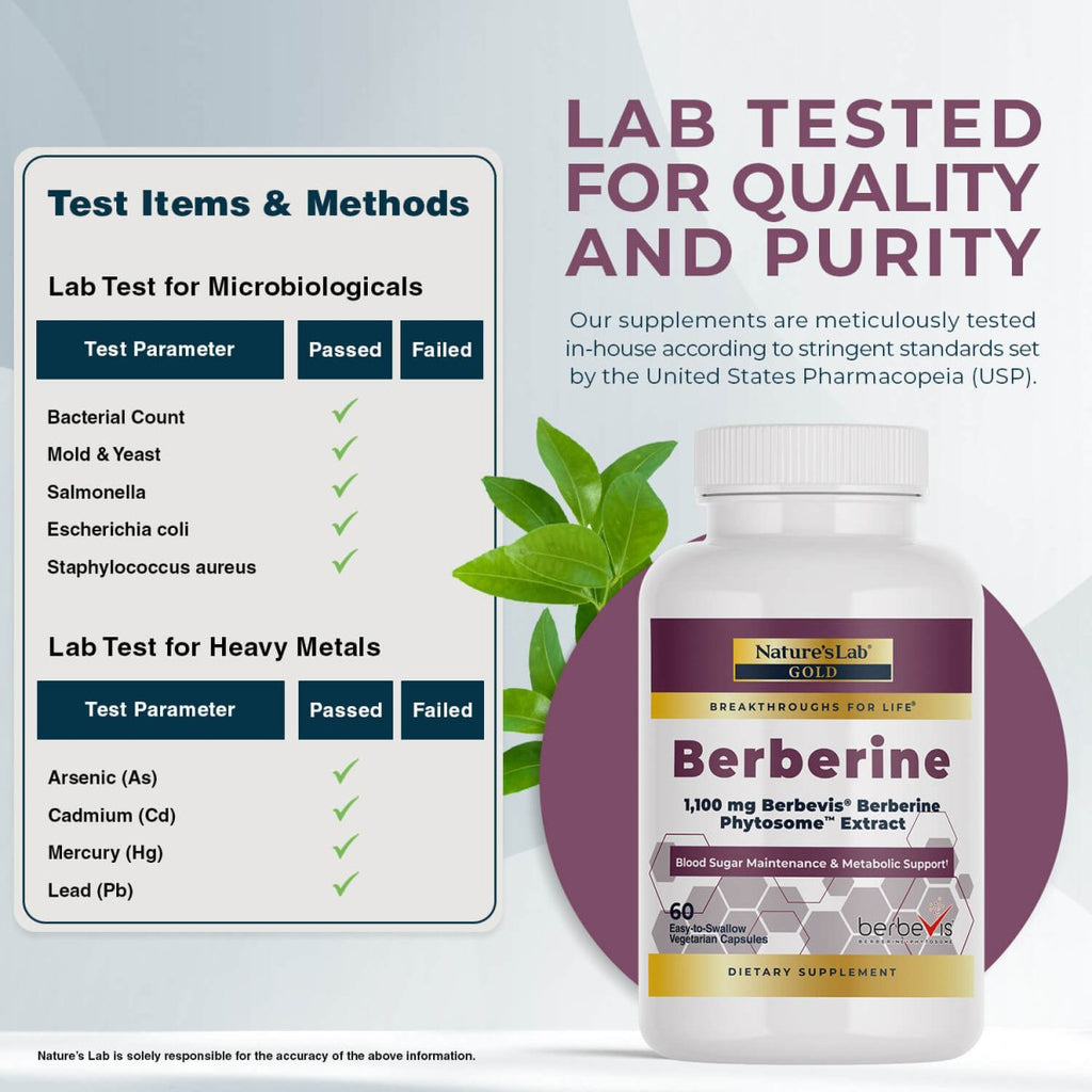 Nature's Lab Gold Berbevis® Berberine Phytosome™ Extract - 60 Capsules - Prostatewellstore.com