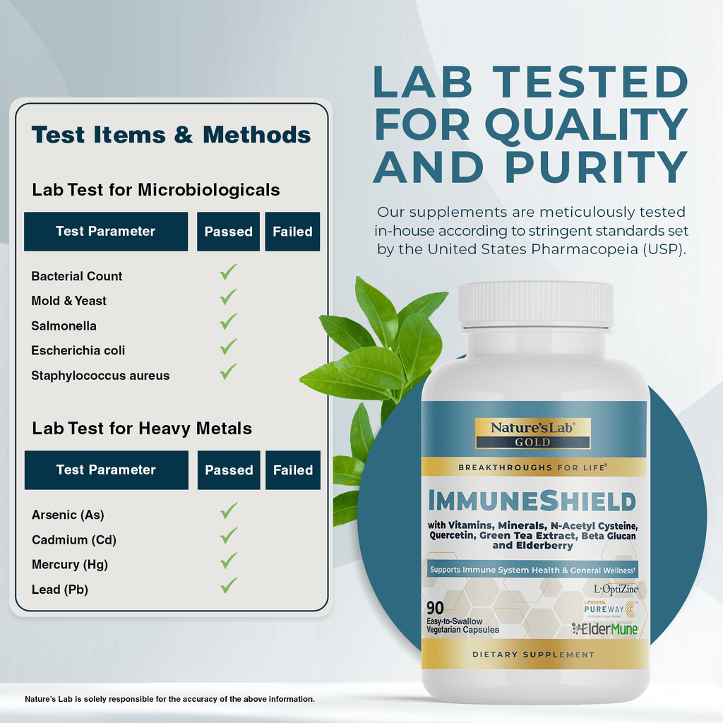 Nature's Lab Gold ImmuneShield - 90 Capsules - Prostatewellstore.com
