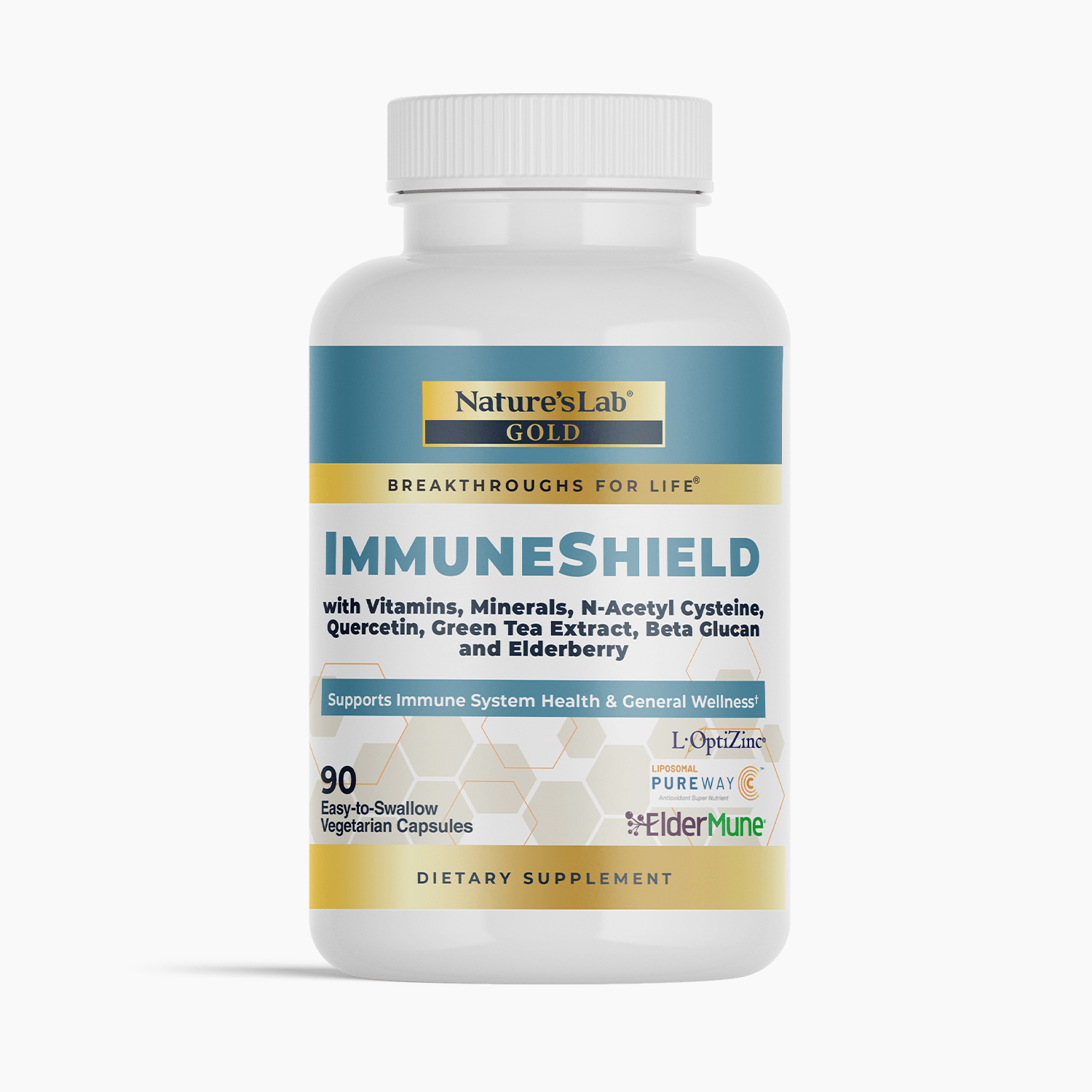 Nature's Lab Gold ImmuneShield - 90 Capsules - Prostatewellstore.com