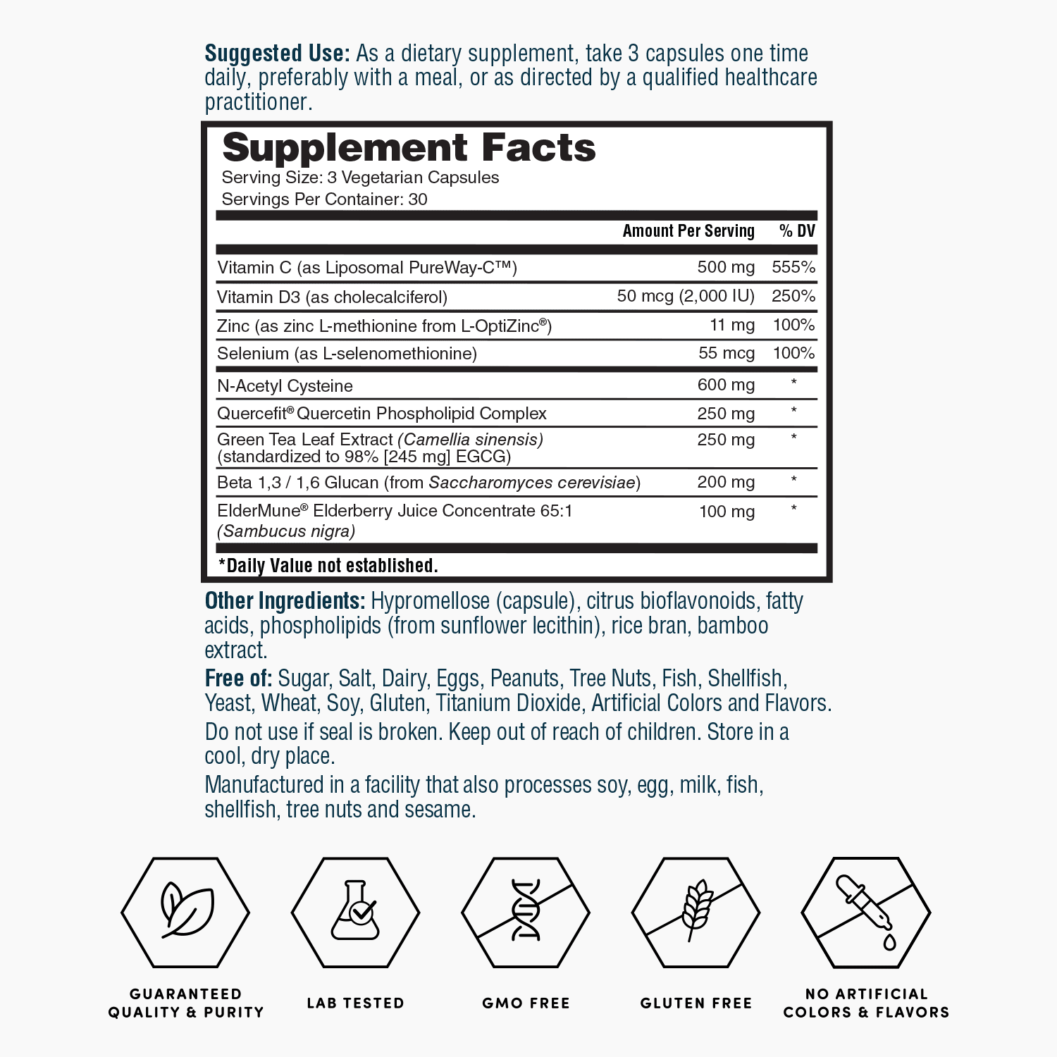 Nature's Lab Gold ImmuneShield - 90 Capsules - Prostatewellstore.com