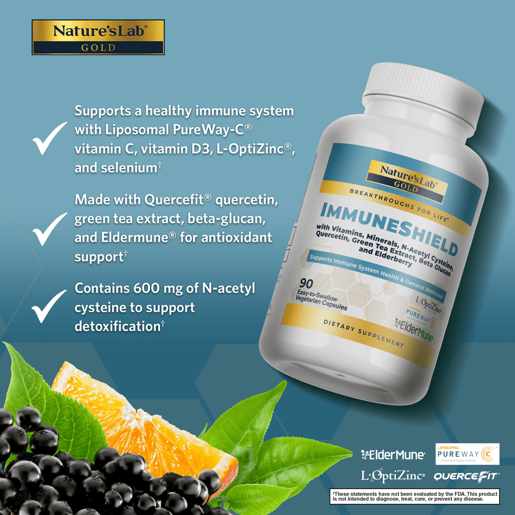 Nature's Lab Gold ImmuneShield - 90 Capsules - Prostatewellstore.com