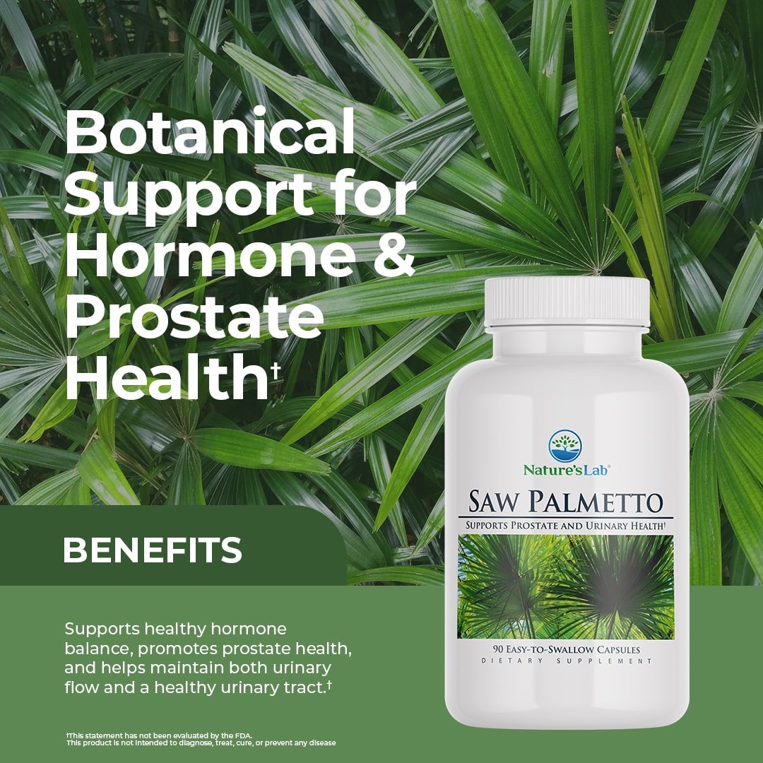 Nature’s Lab Saw Palmetto - 90 Capsules - Prostatewellstore.com