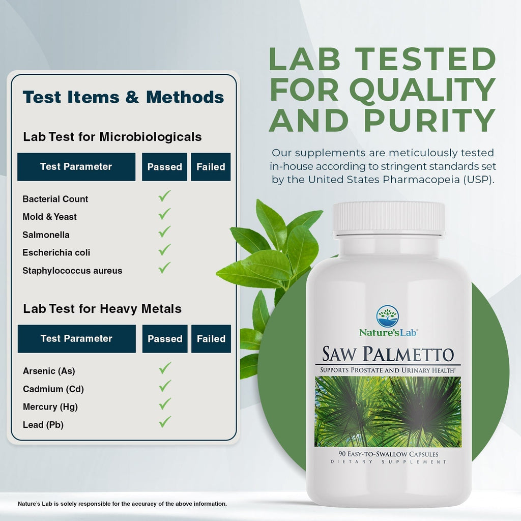 Nature’s Lab Saw Palmetto - 90 Capsules - Prostatewellstore.com