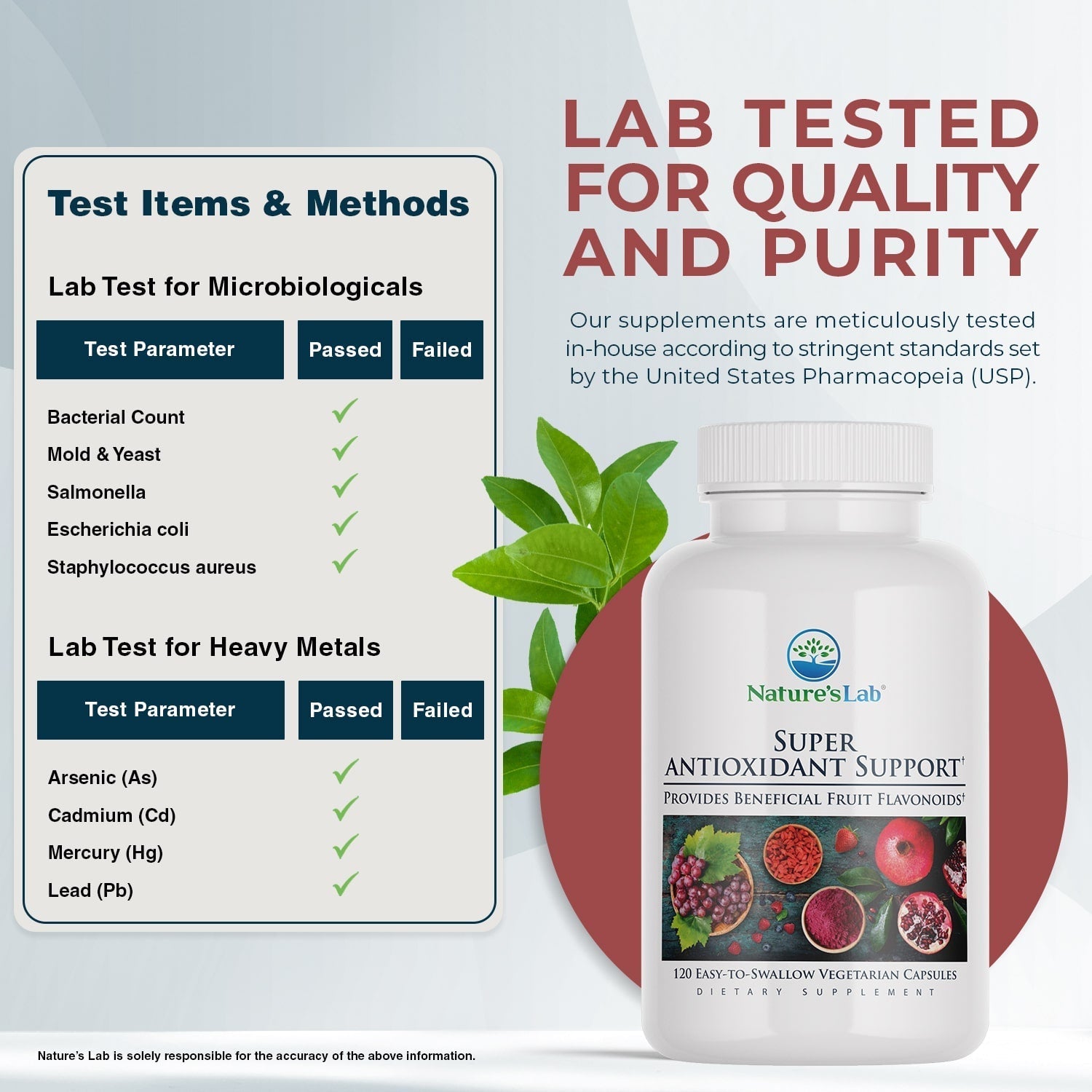 Nature’s Lab Super Antioxidant Support - 120 capsules - Prostatewellstore.com