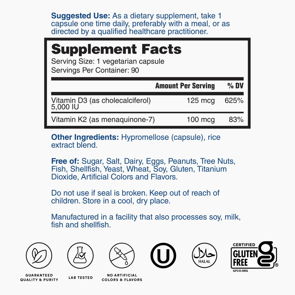 Nature's Lab Vitamin D3 Plus - 90 Capsules - Prostatewellstore.com