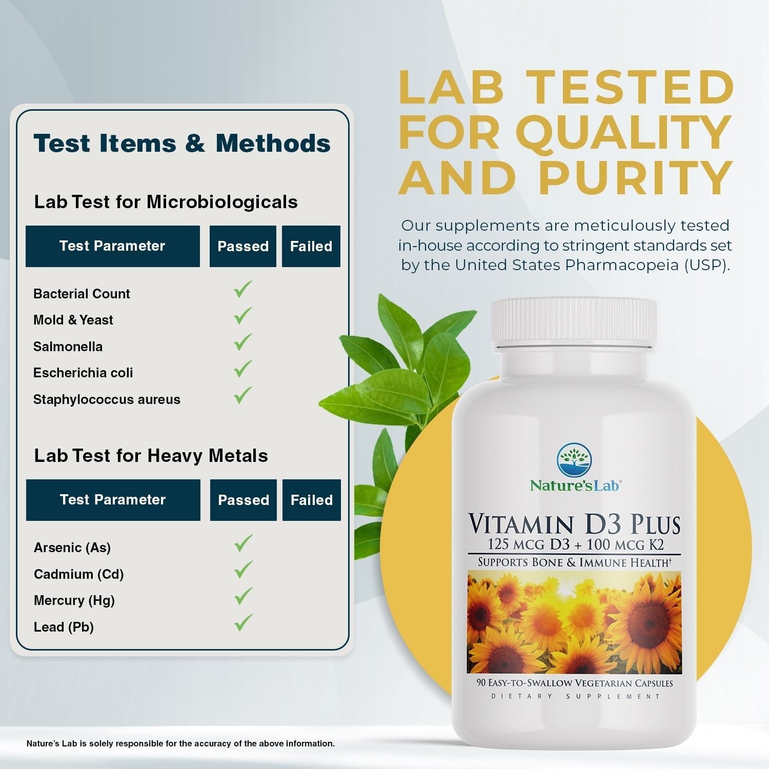Nature's Lab Vitamin D3 Plus - 90 Capsules - Prostatewellstore.com