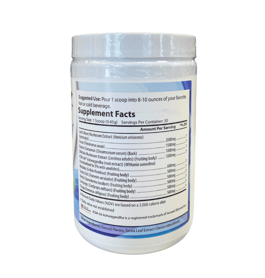 Vitality Mushroom SuperBlend Powder with Ashwagandha - Prostatewellstore.com