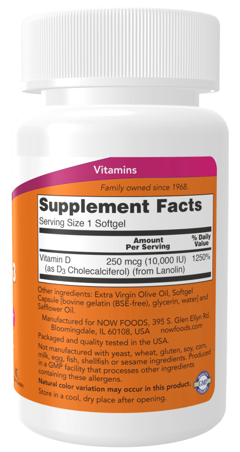Vitamin D - 3 10,000 IU High Potency - Prostatewellstore.com