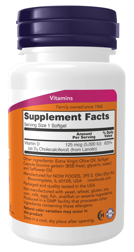 Vitamin D - 3 5,000 IU High Potency - Prostatewellstore.com